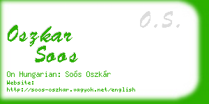 oszkar soos business card