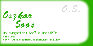 oszkar soos business card